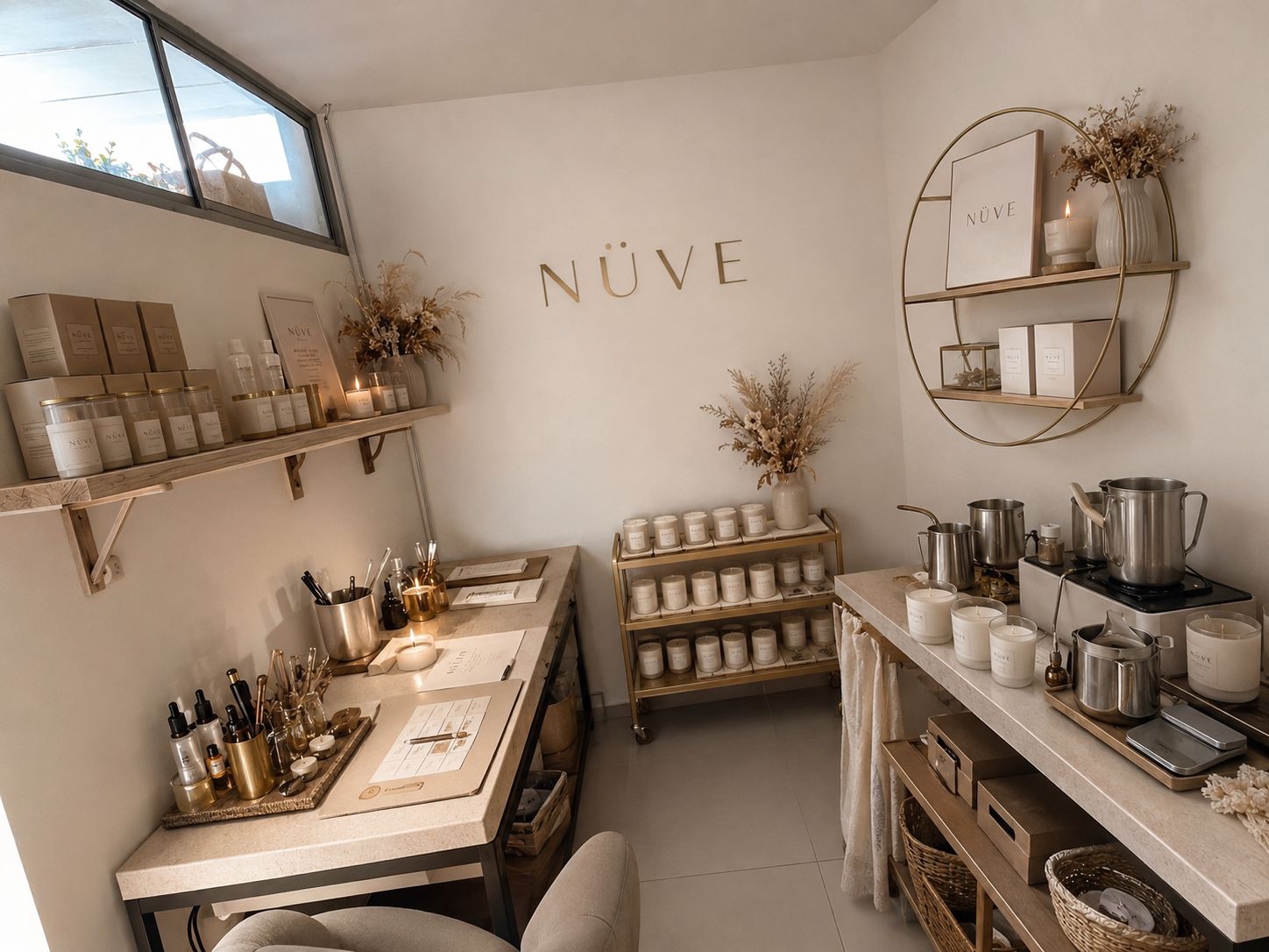 Área de producción de Nüve Rituals en Medellín